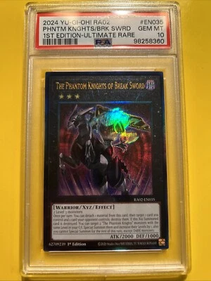 YuGiOh THE PHANTOM KNIGHTS OF BREAK SWORD RA02-035🔥PSA 10🔥1st ED-ULTIMATE RARE - Image 1 of 4