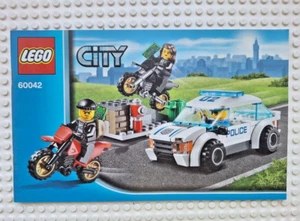 LEGO CITY ISTRUZIONI SOLO PER (60042) AUTO DELLA POLIZIA e 2 BIKE RIDERS - Foto 1 di 1