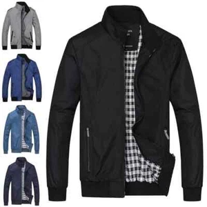 Mens Jacket Coat Casual Jacket Outdoor Sportswear Windbreaker Lightweight Bomber - Picture 1 of 20