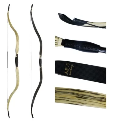AF Archery SiCai 3K WhiteIce 60" Traditional Recurve Bow Longbow Horse Hunting - Image 1 of 4