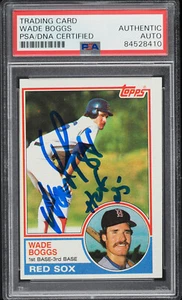 1983 Topps #498 Wade Boggs Signed Rookie RC HOF Inscription PSA 🔥 Autograph🔥 - Picture 1 of 2
