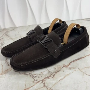 Louis Vuitton Monte Carlo Driving Moccasin Brown Suede 10.5 LV 11.5 US 44.5 EUR - Picture 1 of 12