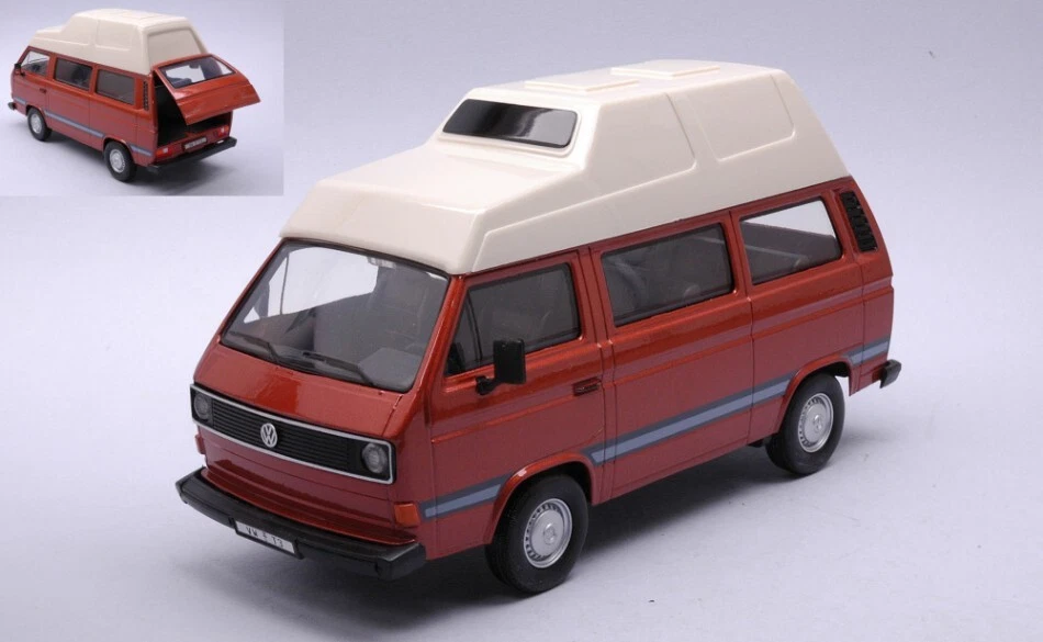Modellino  MotorMax  VOLKSWAGEN TYPE 2 CAMPER VAN BROWNWHITE 1:24 diecast mod... - Immagine 1 di 1