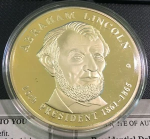 ABRAHAM LINCOLN DOLLAR TRIAL COIN PROOF AMERICAN MINT ORIGINAL RETAIL $99.95 - Picture 1 of 5