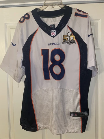 Denver Broncos Super Bowl 50 Peyton Manning #18 Nike Jersey Size 48 Nice! Cover