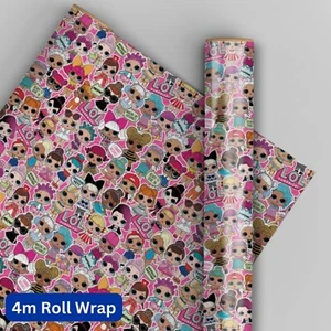 Birthday Wrapping Paper | LOL Surprise Doll | 4m Roll Wrap | Kids Gift Wrap - Picture 1 of 4