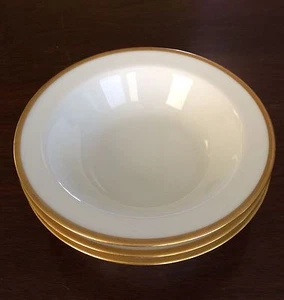 Haviland Limoges Sch. 20 Pattern: Donhoff Gold Trim Set of 3 Rim Cereal Bowls - Picture 1 of 4