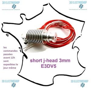 j-head V5 extrudeur 3mm et 1.75 short hotend - Imagen 1 de 4