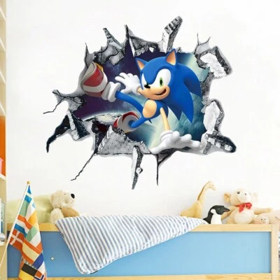 Adesivo de parede removível SONIC decoração para casa arte jogo mural decoração sala criança - Imagem 1 de 3