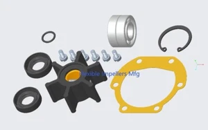 Raw Water Pump repair kit for Johnson F4B-9 10-35216 Westerbeke 33636 - Picture 1 of 4
