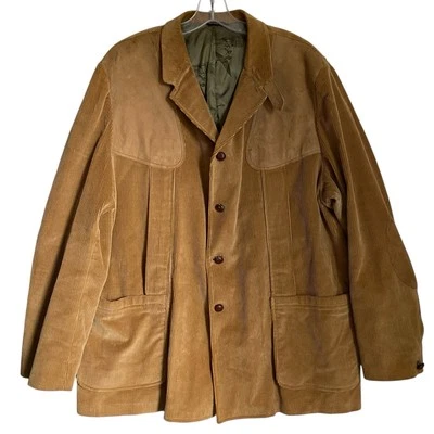 Vintage Eddie Bauer Corduroy Suede Blazer Men 48L Preppy Old Money Made USA - Image 1 of 4