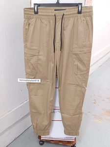 ABERCROMBIE & FITCH A&F ALL DAY CARGO JOGGER PANTS KHAKI MENS SIZE LARGE - Picture 1 of 13