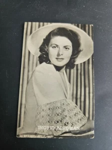 1950s INGRID BERGMAN - Belgium Chewing Gum Co photographic trade card - Picture 1 of 2