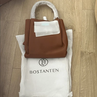 Bostanten 单肩包斜挎包,棕色皮革,全新带标签 — 第 1/4 张图片