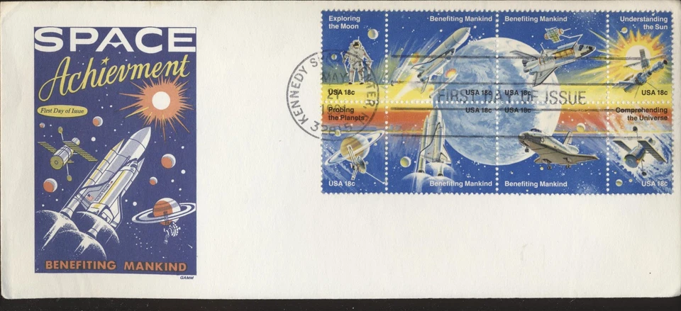 1912-1919 - 18 Cent Space Achievement 1981  FDC with GAMM CACHET UA #10 ENVELOPE - Image 1 of 1