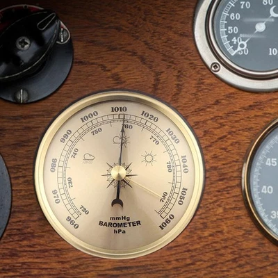 Barometer Barometric Pressure Gauge Versatile Accurate Round Convenient Air - Image 1 of 4