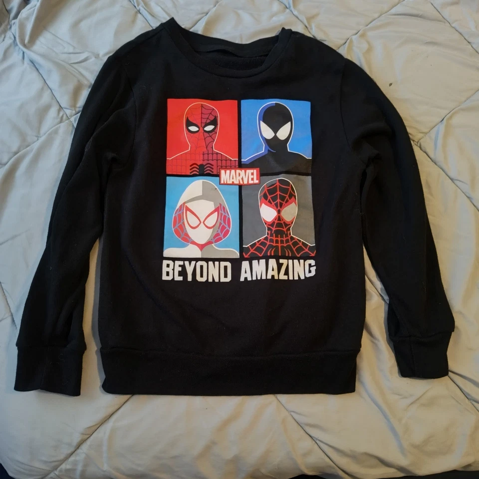 Marvel Boys Spider-Man Beyond Amazing Cómic Pullover Sudadera Negra Nueva Mediana Foto 1 de 1