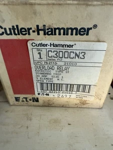 NEW OLD STOCK! CUTLER-HAMMER SIZE 1 OVERLOAD RELAY C300CN3 - Picture 1 of 4