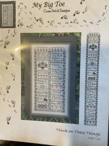 My Big Toe Designs Think On These Things Counted Cross Stitch Pattern New - Picture 1 of 3