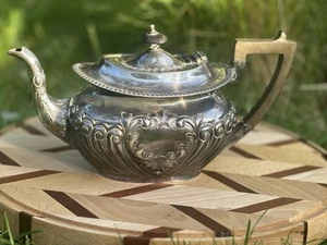 Antique Silver Plated Tea Pot - Picture 1 of 9