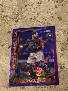 ADRIAN DEL CASTILLO 2025 Topps Chrome Rookie Logofractor Purple RC /250 PWE - Picture 1 of 3