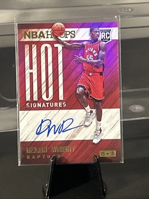 2015-16 Panini NBA Hoops Hot Signatures Delon Wright #HS-DW Rookie Auto RC - Image 1 of 2