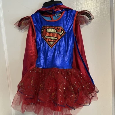 Halloween Costume Supergirl childs Size 2-3 DC Rubies Blue Red Superhero New - Image 1 of 4