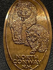 North Conway New Hampshire Cu Elongated Penny #071687 - Imagen 1 de 3