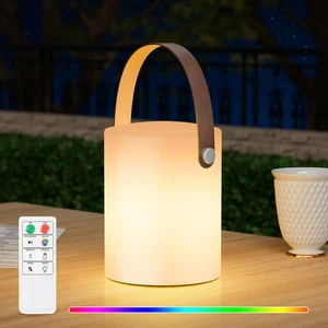 Lampada Da Tavolo Senza Fili 8 Colori Dimmerabile Luce Bianca Calda RGB LED Tele - Foto 1 di 12