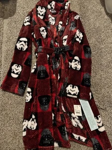 Star Wars Belted Robe Kids M Boys, Darth Vader Storm Troopers, Red - Picture 1 of 3