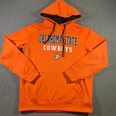 Sudadera con Capucha Oklahoma State Cowboys Stadium Athletics Naranja Negra Para Hombre Talla M Foto 1 de 4