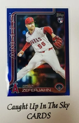 2025 Topps Update Ryan Zeferjahn RC Purple Foil #023/250 Angels - Image 1 of 2