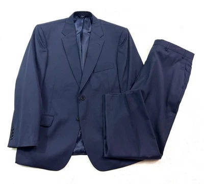 Jos A Bank 44S 36x28 2pc Pant Suit Navy Blue Signature Collection Wool Tailored - Image 1 of 4
