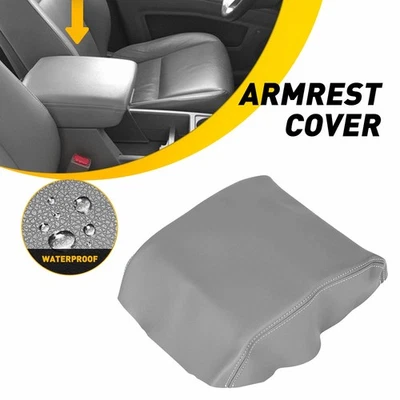 For 2006-2014 Honda Ridgeline Center Console Armrest Leather Cover Trims Gray - Imagem 1 de 4