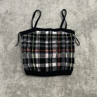 Suéter Alice + Olivia Top Mujer Pequeño Glen Cuadros Alison Sin Mangas Forrado Corto Foto 1 de 4