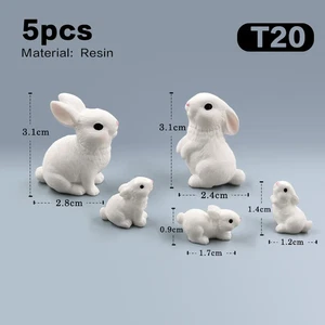 Statuina coniglio pasquale Natale 2025 fai da te paesaggio casa Kawaii decorazione stanza Minia - Foto 1 di 29
