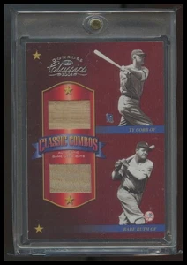 2002 Donruss Classics Ty Cobb Babe Ruth HOF Dual Game Used Bat /15 SSP - Picture 1 of 2