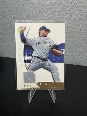 2005 Upper Deck SP Collection - Sp Authentic Ben Sheets #12 Gold Materials /99  - Image 1 of 2