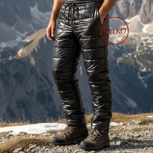 Pantalones de nailon brillante JG PAG Wetlook forrados pantalones de lluvia pantalones de chándal 15 mm relleno - Imagen 1 de 6