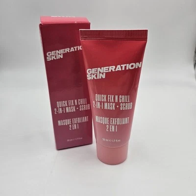MASK GENERATION SKIN Quick Fix N Chill 2 in 1 Mask + Scrub Exfoliant 1.7 oz NEW - Image 1 of 4