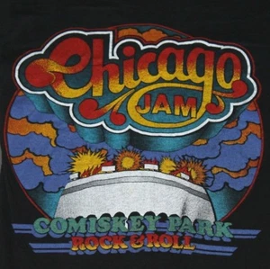XS * Vintage 70er 1979 CHICAGO JAM Fest Konzert T-Shirt * Blondie Beach Boys Rush - Bild 1 von 5