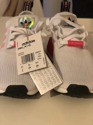 Adidas NMD R1 White/True pink/Hologram *Seltene Edition* 37,5/38 - Bild 1 von 4