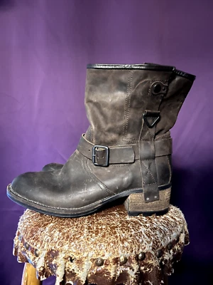 Bota Moto Marrón Paladio Cuero Mujer 10 Marca Combate Equitación Foto 1 de 4