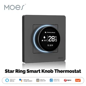 MOES ZigBee TUYA Knopf Thermostat LED Digital Elektrische Fußbodenheizung grau - Bild 1 von 14