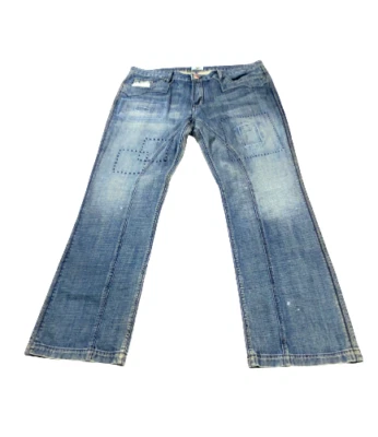 Antik Denim Men's Blue Jeans Embroidered Pockets Size 38X32 - Image 1 of 4