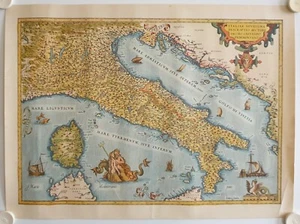 Affiche Ancienne Carte ITALIE reproduction - Imagen 1 de 3