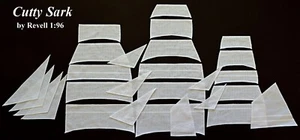 Revell Cutty Sark 1:96 - set of 27 sails for model sewed on CNC machine - Picture 1 of 12