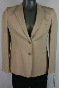 NEW Lauren Ralph Lauren Beige Womens Blazer Jacket 10P Petite tan lined 
