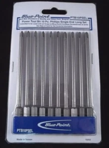 Blue-Point Elektrowerkzeug Bit 10-teiliges Kreuzschlitz Single-End langes Set - PTB10PSEL - Bild 1 von 1