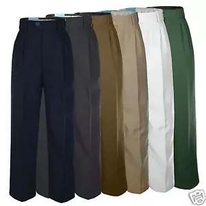 Boy Kid Teen Formal Uniform School Pants Taupe Khaki Charcoal Navy Olive Green - Picture 1 of 10